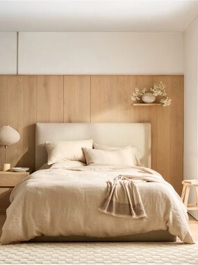 SOLD New Quince European Linen Duvet Cover Twin - Oat MSRP $134